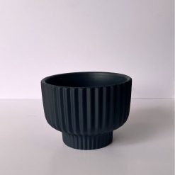 Euro Blue Ceramic Line Round Pot