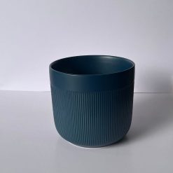 Blue Ceramic Round Pot