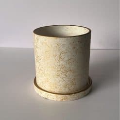 Gold Texture Ceramic Round Pot