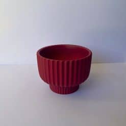 Euro Red Ceramic Line Round Pot